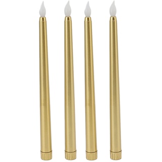 YWBL-WH 4er-Set LED-Stabkerzen, 25,4 cm, Flammenlose Kerzen mit warmem Licht, batteriebetrieben, Ideal für Tischdekoration
