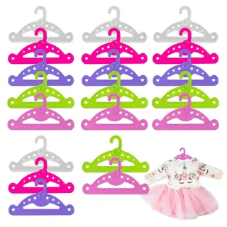 20 Stück Baby Born Kleiderbügel, Puppen Kleiderbügel, Puppen Kleiderbügel für Puppen kleiderschrank, Puppenbügel für Baby Born Kleiderschrank