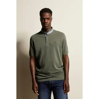 Bugatti Poloshirt mit modischem Stehkragen grün S
