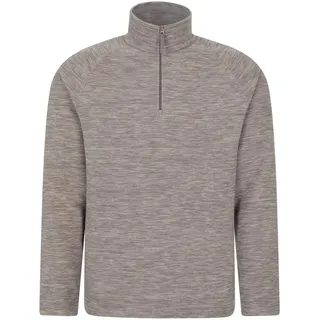 Mountain Warehouse Snowdon Herren-Fleece-Pullover - warme, leichte Fleecejacke mit Reißverschluss - zum Wandern, Frühling Sommer oder Outdoor Hell Braun 3X-Large - 3XL