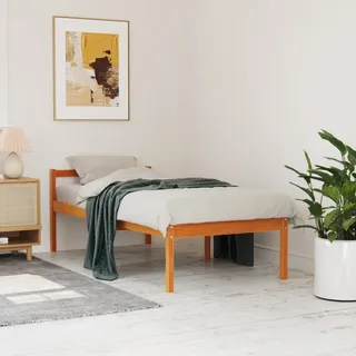 Seniorenbett Wachsbraun 90x200 Cm Massivholz Kiefer