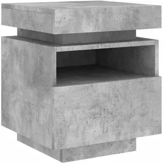 vidaXL Nachtschrank mit LED-Leuchten 40 x 39 x 48,5 cm Grau