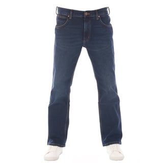 Wrangler Herren Jeans Jacksville Bootcut Bootcut Blau Normaler Bund Reißverschluss L 30