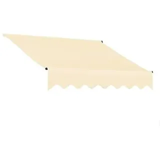 SMELEDFCFK wasserdichte Ersatzstoff Markisenstoff Terrassen Markisen Markisenbespannung, Polyester Sonnenschutz Ersatzstoff, Einziehbare Balkonmarkisen Canvas(Beige,6.6x5ft/200x150cm)