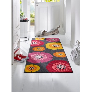Fußmatte HEINE HOME Teppiche Gr. B/L: 75 cm x 120 cm, 7 mm, 1 St., bunt (anthrazit, rot) Fußmatten gemustert