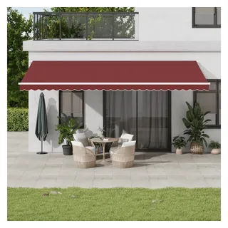 vidaXL Markise Manuell 600 x 300 cm weinrot