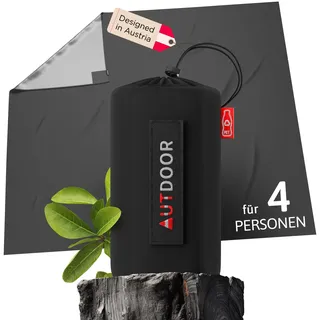 AUTDOOR® Mini Picknickdecke für 4 Personen – nachhaltig aus recyceltem Nylon – ultrakompakt & leicht, Wasserabweisende Stranddecke, ideal für Camping, Picknick & Wandern