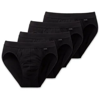 Schiesser Cotton Essentials Authentic Rio-Slip - 105984-4er Spar-Pack (8 (XXL), 4 X Schwarz) - XXL