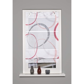 Home fashion Magnetrollo Querstreifen Digitaldruck Vitus, ROT, 130 X 60 cm