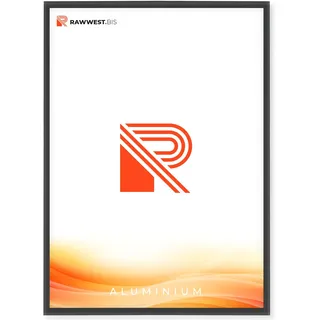 RAWWEST.BIS Alu Bilderrahmen - 30x45 cm Plakatrahmen Alurahmen mit Plexi Rahmen aus Aluminium für Bilder Poster Fotos und für Puzze Posterrahmen - Fotorahmen, Anthrazit