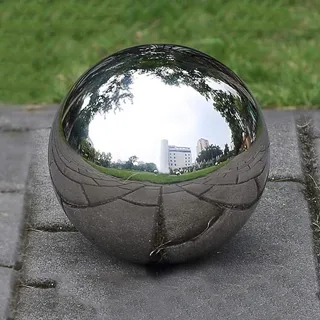 1 PCS Hohlkugel Aus Rostfreiem Stahl-Edelstahl Blickte Ball Nahtlose Spiegel Kugeln-Poliert Glänzenden Kugeln Glatt Hohl Globus Kugeln-für Hause Garten Ornament Dekoration (F?120mm)