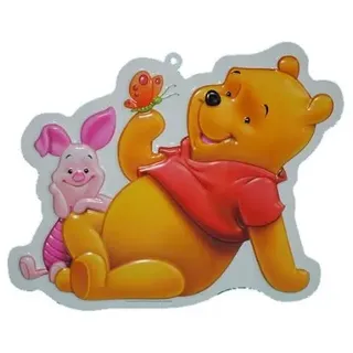 alles-meine.de GmbH XL - 3-D Winnie The Pooh Wand Bild Schmetterling Bär Teddy Tigger Ferkel Esel
