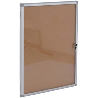 MCW Schaukasten MCW-Q51, Memoboard Pinnwand mit Korkoberfläche, Aluminium abschließbar inkl. Zubehör 95x68x7cm
