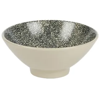 Lambert [DL] Kaori MÜSLISCHALE, SCHWARZ/WEIß KRAKELEE Stoneware