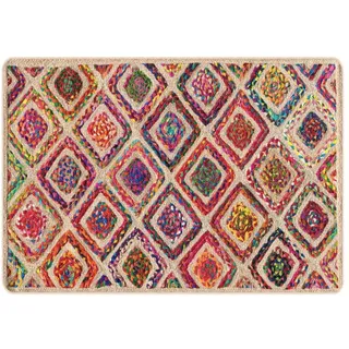 vidaXL Teppich Waschbar Mehrfarbig 160x230 cm Rutschfest