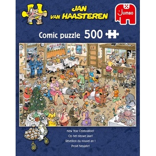 Jumbo 20034 - Jan van Haasteren, Prosit Neujahr, Comic-Puzzle, 500 Teile