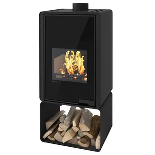 HS Flamingo Flamingo Kaminofen Stahl Schwarz/Braun