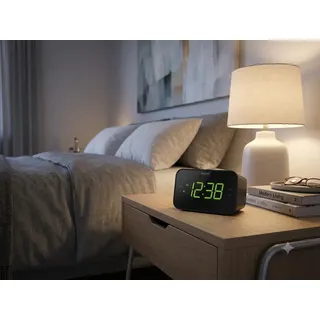 Philips Radiowecker Stilvoller Große Anzeige  UKW-Radio Dual-Alarm Top-Klang!