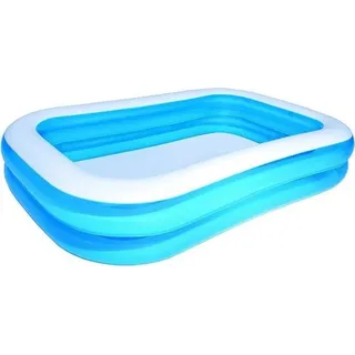 Famanu Aufblasbares Rechteckiges Schwimmbad 262 x 175 x 51 cm - Vinyl mit 2 Ringen