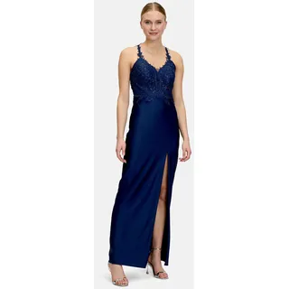 Vera Mont Abendkleid Rückenfrei Blau 40