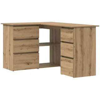 vidaXL Eckschreibtisch Artisan-Eiche 145x100x76 cm Holzwerkstoff