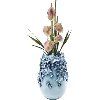Kare Vase Butterflies Blau 35 cm