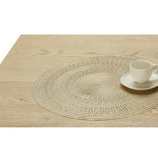 Platzset   , gold , Kunststoff , Maße (cm): H: 0,2  Ø: 38