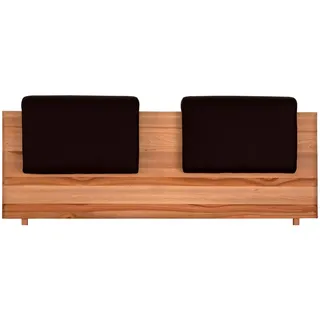 fornera f30 2er Set Steckkissen Polsterkissen für Bettkopfteil Kopfteilpolster Rücklehne Bett Kopfteilkissen Kunstleder. Universell für alle Kopfteile bis 5 cm passend (Midnight Black)