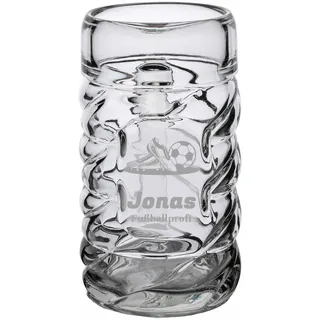 LUXENTU Diamond Maßkrug mit Gravur, Fußball & Schuhe, 1,0 l, 1 Stück | Personalisierter Henkelkrug mit Einschenklinie, Fußballmotiv, Geschenk für Bierliebhaber & zum Geburtstag, Spülmaschinenfest