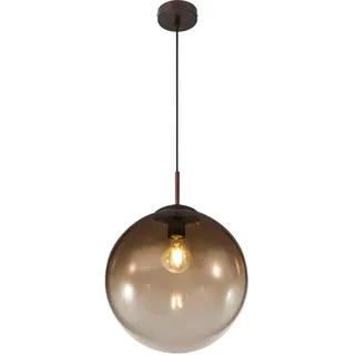 GLOBO Pendel Lampe 1-flg. 30 cm rund braun gold