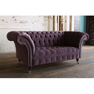 JVmoebel Chesterfield-Sofa, Sofa 2 Sitzer Chesterfield Design Relax Sofas Polster Moderne lila