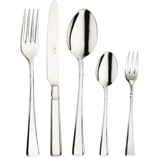 Besteck-Set PINTINOX "Leonardo", silber (silberfarben), 30, Chromnickelstahl 18/10, Essbesteck-Sets