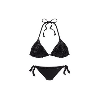 BRUNO BANANI Triangel-Bikini Damen schwarz Gr.34 Cup C/D