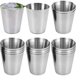 Edelstahl Shot Gläser 16 Stück 30ml Camping Picknick Outdoor Becher
