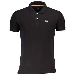 La Martina Poloshirt Elegantes Schwarz: Slim Fit Polo für Herren mit S (46)