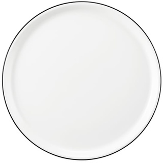 Seltmann Weiden Pizzateller oval Black Line in weiß, 30 cm