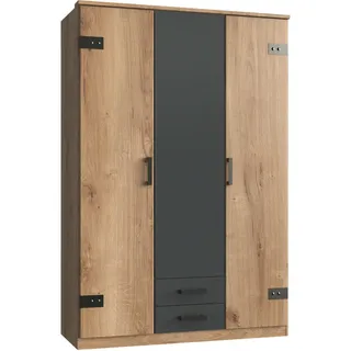 WIMEX Drehtürenschrank Cork 135 x 199 x 58 cm Grau