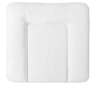 Ceba Baby® Wickelauflage - weiche Wickelunterlage - Baby Wickeltischauflage - 75x72 cm - Abwaschbar - OEKO-TEX® Standard 100 - Made in EU - Weiß - 75 x 72 cm