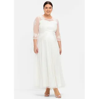 sheego Abendkleid Weiß 50
