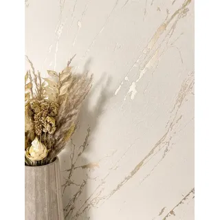 Newroom Vliestapete Marmora 04 Tapete Marmoroptik Marmor,Metallic, Beige Tapete Modern Marmor - Marmoroptik Marmor-Tapete Creme Gold 3D Optik Glamour Metallic für Wohnzimmer Schlafzimmer Küche, Marmor-Tapete beige