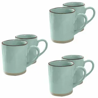 Loberon Tasse 6er Set Biarré Türkis