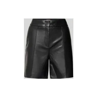 Regular Fit Shorts in Leder-Optik mit Viskose, Black, 40
