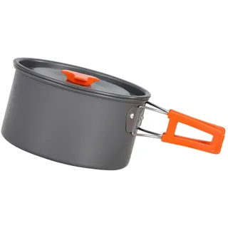 harayaa Camping Pot Praktische kompakte leichte Stockpot mit Deckelabdeckung für Strand BBQ Fishing Rucksacking, 17 cm X 17 cm X 9.5
