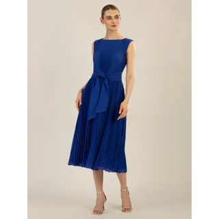 Apart Midikleid in Midi Länge mit allover Plissee Falten blau 34
