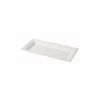 Greenbox Teller, Zuckerrohr, weiß, rechteckig DTW08731 , 1 Karton = 10 Packungen à 50 Stück, Maße (L x B): 26 x 13 cm