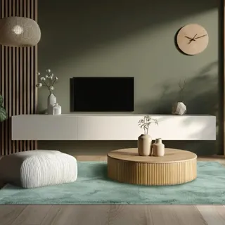 PASSUA Hochflor-Teppich Dave, rechteckig, 140x180 cm, Mintgrün - Grün