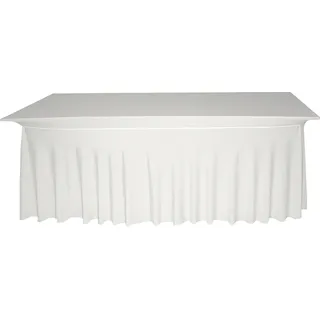 rechteckige Deluxe-Tischhusse Weiß (5 Größen) - 80 x 140 cm