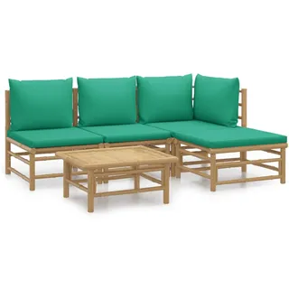 vidaXL Garten-Lounge-Set 5-tlg. braun/grün