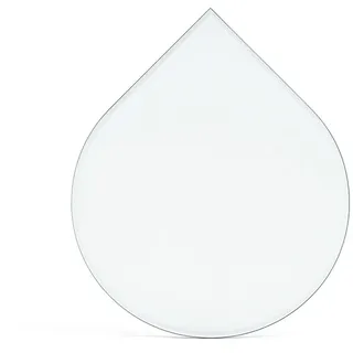 Feuercampus Funkenschutzplatte Glas Tropfen 110×110×0,8 cm ESG Kamin Bodenplatte hitzebeständig Schutzplatte Feuerstelle Ofenunterlage Sicherheitsglas