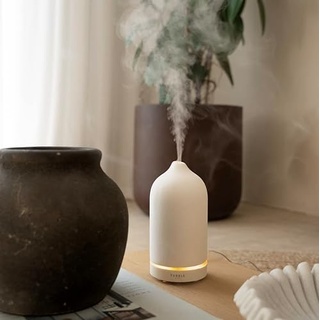 Tubble® Porcelain Aroma Diffuser Seashell White - Etherische Olie - Vernevelaar - Yoga - Aromatherapie - Muscheln Weiß